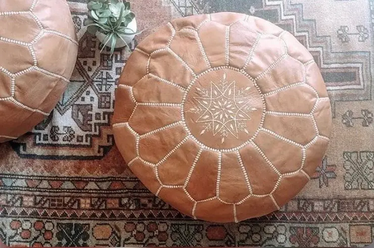 Poufs leather Morocco