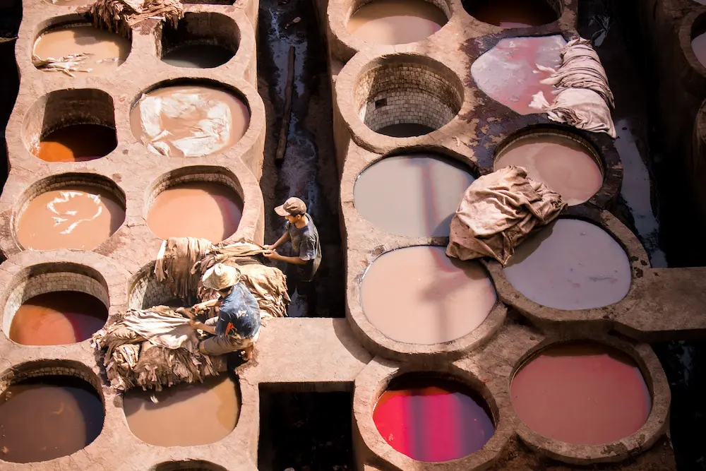 chouara tannery leather Fez Morocco